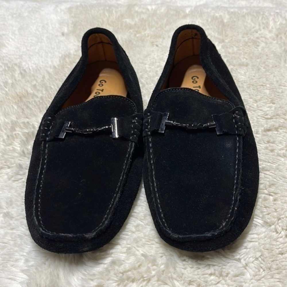 NWOT Go Tour Black Suede Slip On Loafers Men’s Size 11.5 M
